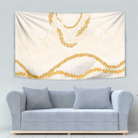 Aloha Lei Mikioi Tapestry Gold Polynesian Tribal Tatau Pattern