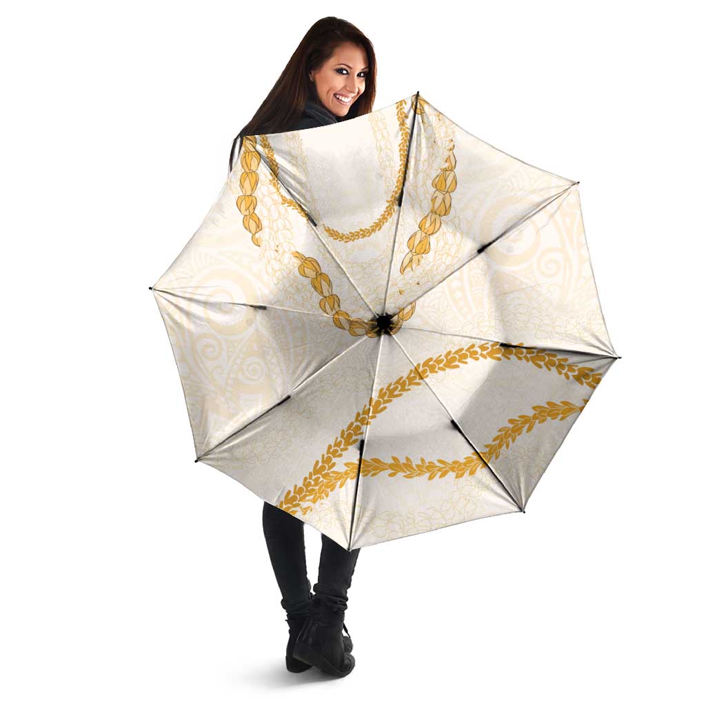 Aloha Lei Mikioi Umbrella Gold Polynesian Tribal Tatau Pattern LT9 - Polynesian Pride