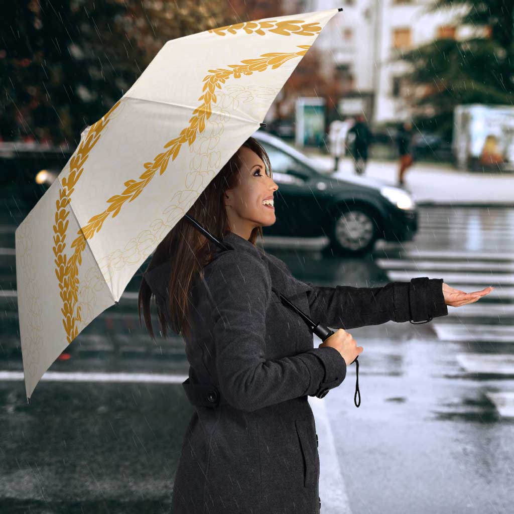 Aloha Lei Mikioi Umbrella Gold Polynesian Tribal Tatau Pattern LT9 - Polynesian Pride