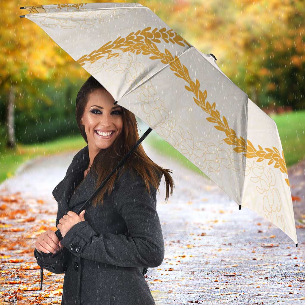 Aloha Lei Mikioi Umbrella Gold Polynesian Tribal Tatau Pattern LT9 - Polynesian Pride