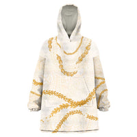 Aloha Lei Mikioi Wearable Blanket Hoodie Gold Polynesian Tribal Tatau Pattern LT9 One Size Gold - Polynesian Pride