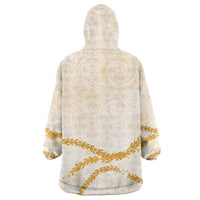 Aloha Lei Mikioi Wearable Blanket Hoodie Gold Polynesian Tribal Tatau Pattern LT9 - Polynesian Pride