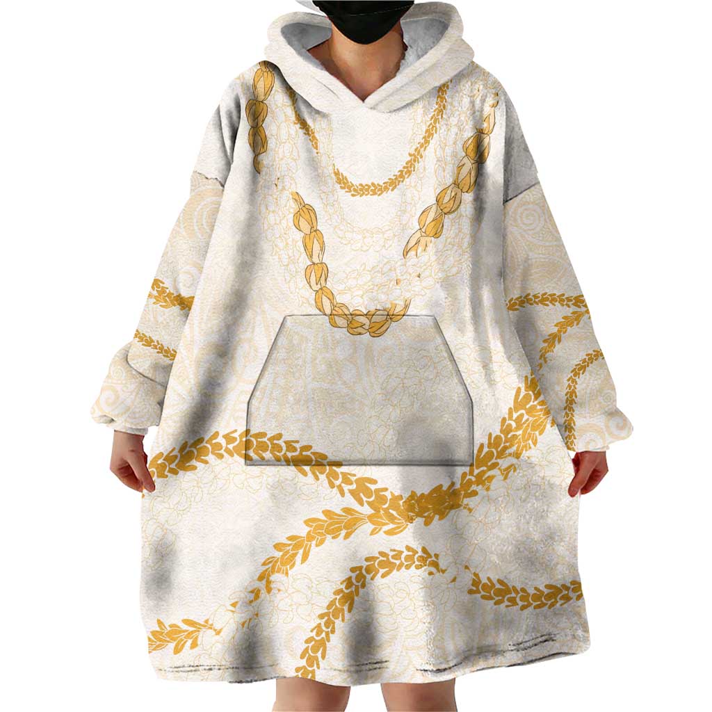 Aloha Lei Mikioi Wearable Blanket Hoodie Gold Polynesian Tribal Tatau Pattern LT9 - Polynesian Pride