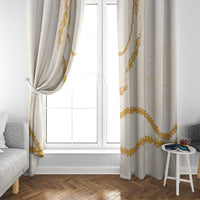 Aloha Lei Mikioi Window Curtain Gold Polynesian Tribal Tatau Pattern LT9 - Polynesian Pride