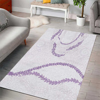 Aloha Lei Mikioi Area Rug Purple Polynesian Tribal Tatau Pattern