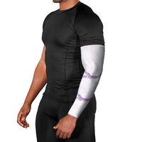 Aloha Lei Mikioi Arm Sleeves Purple Polynesian Tribal Tatau Pattern - Polynesian Pride