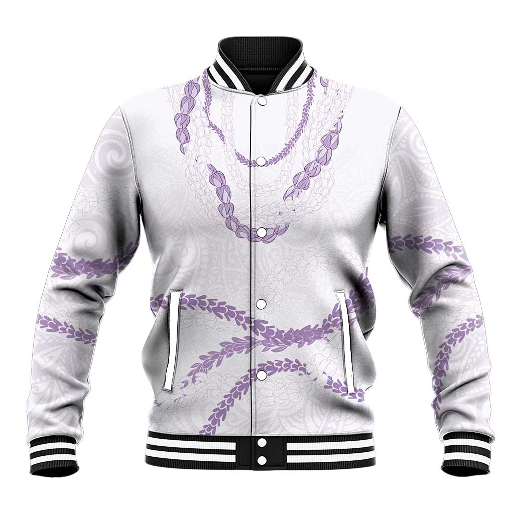 Aloha Lei Mikioi Baseball Jacket Purple Polynesian Tribal Tatau Pattern LT9 Unisex Purple - Polynesian Pride