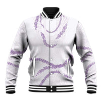 Aloha Lei Mikioi Baseball Jacket Purple Polynesian Tribal Tatau Pattern LT9 Unisex Purple - Polynesian Pride