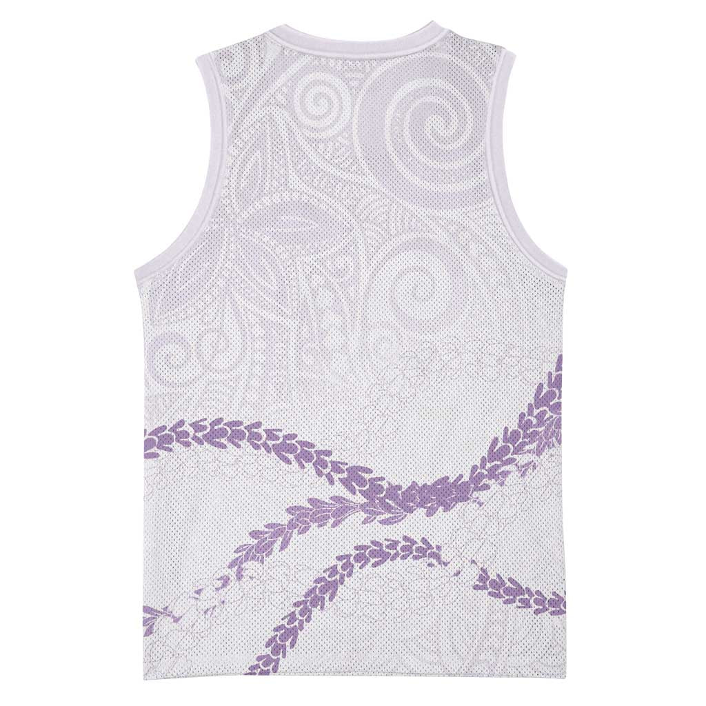 Aloha Lei Mikioi Basketball Jersey Purple Polynesian Tribal Tatau Pattern LT9 - Polynesian Pride