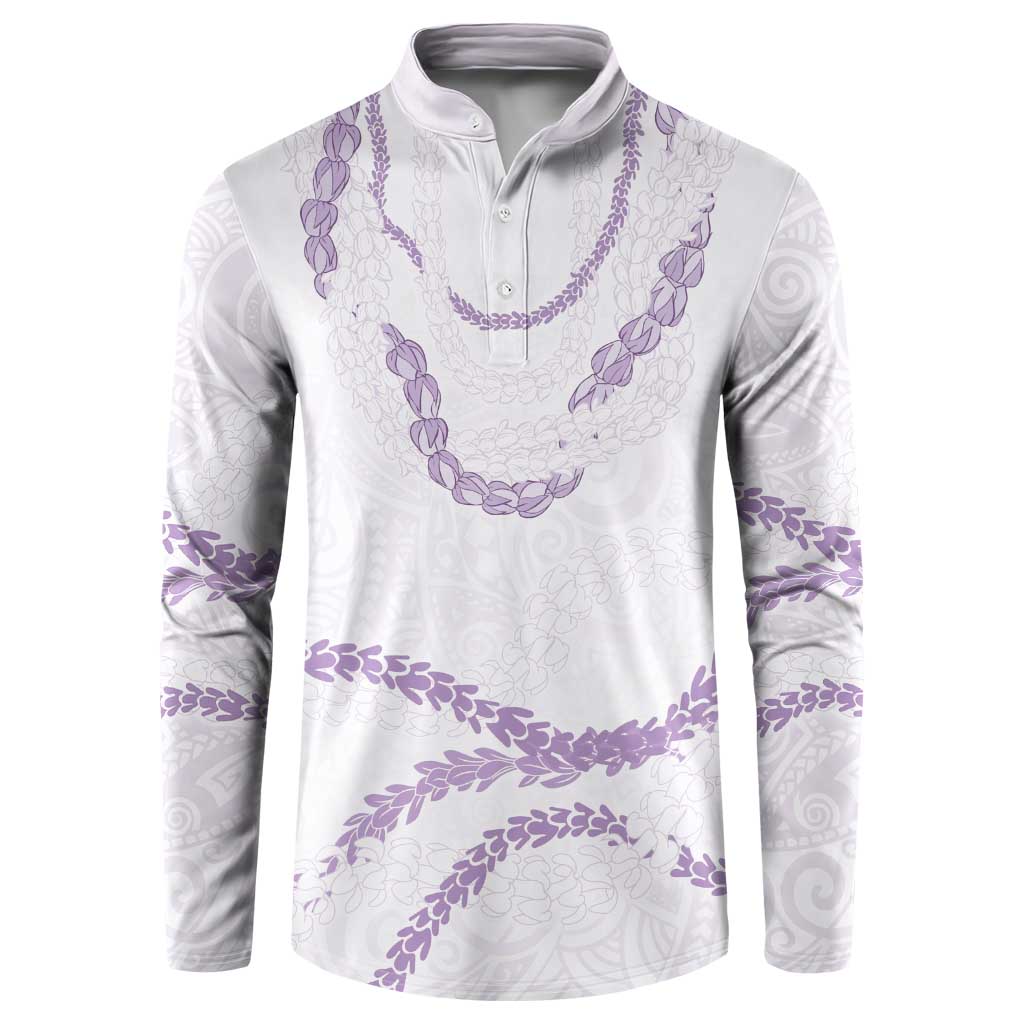 Aloha Lei Mikioi Button Sweatshirt Purple Polynesian Tribal Tatau Pattern LT9 Purple - Polynesian Pride