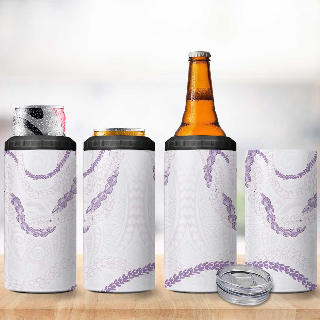 Aloha Lei Mikioi 4 in 1 Can Cooler Tumbler Purple Polynesian Tribal Tatau Pattern LT9 - Polynesian Pride