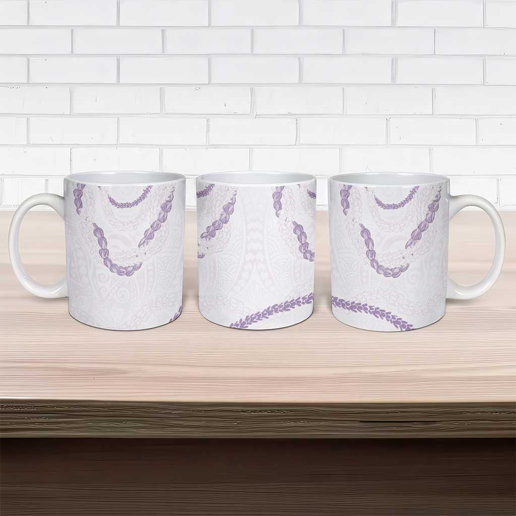 Aloha Lei Mikioi Ceramic Mug Purple Polynesian Tribal Tatau Pattern - Polynesian Pride