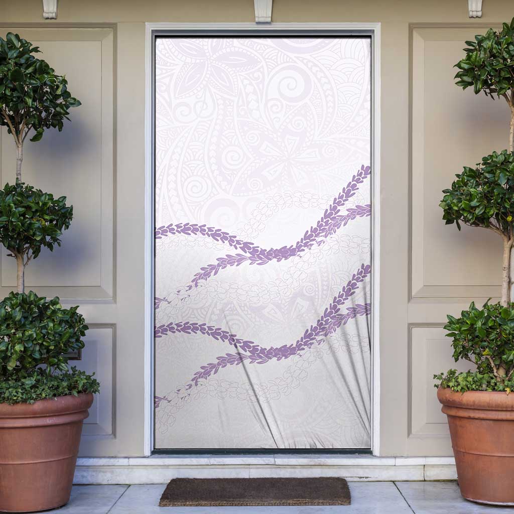 Aloha Lei Mikioi Door Cover Purple Polynesian Tribal Tatau Pattern - Polynesian Pride