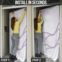 Aloha Lei Mikioi Door Cover Purple Polynesian Tribal Tatau Pattern LT9 - Polynesian Pride