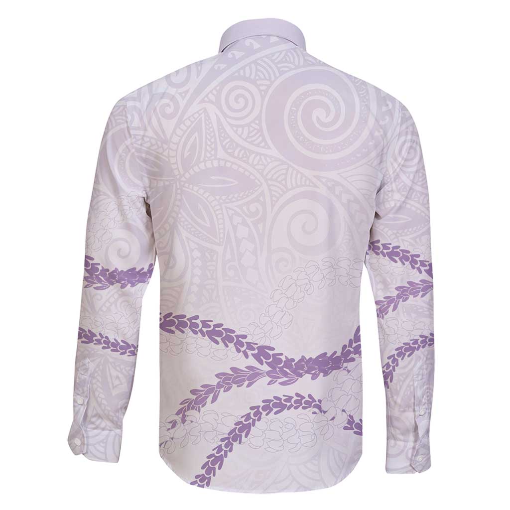 Aloha Lei Mikioi Family Matching Tank Maxi Dress and Hawaiian Shirt Purple Polynesian Tribal Tatau Pattern LT9 - Polynesian Pride