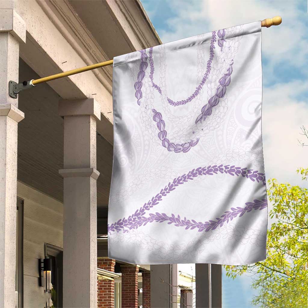 Aloha Lei Mikioi Garden Flag Purple Polynesian Tribal Tatau Pattern
