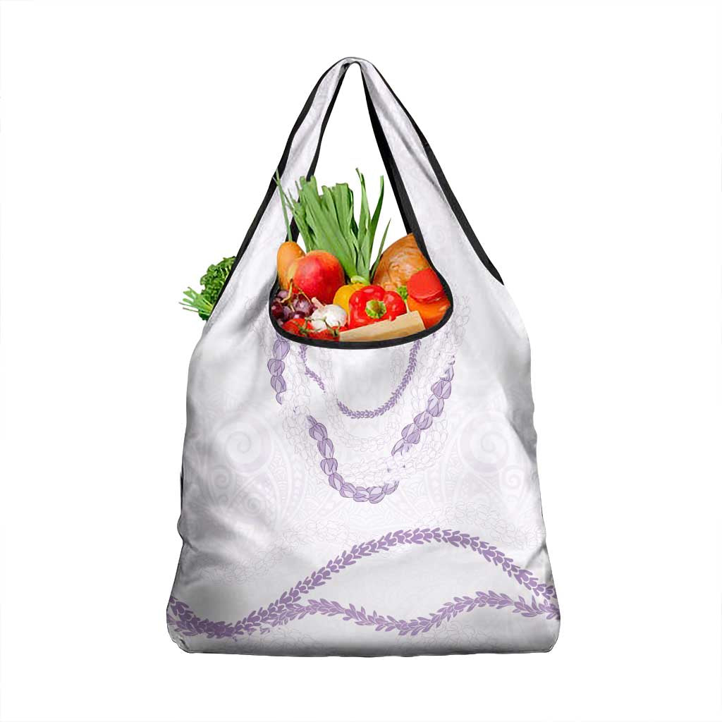 Aloha Lei Mikioi Grocery Bag Purple Polynesian Tribal Tatau Pattern LT9 1-pack One Size Purple - Polynesian Pride
