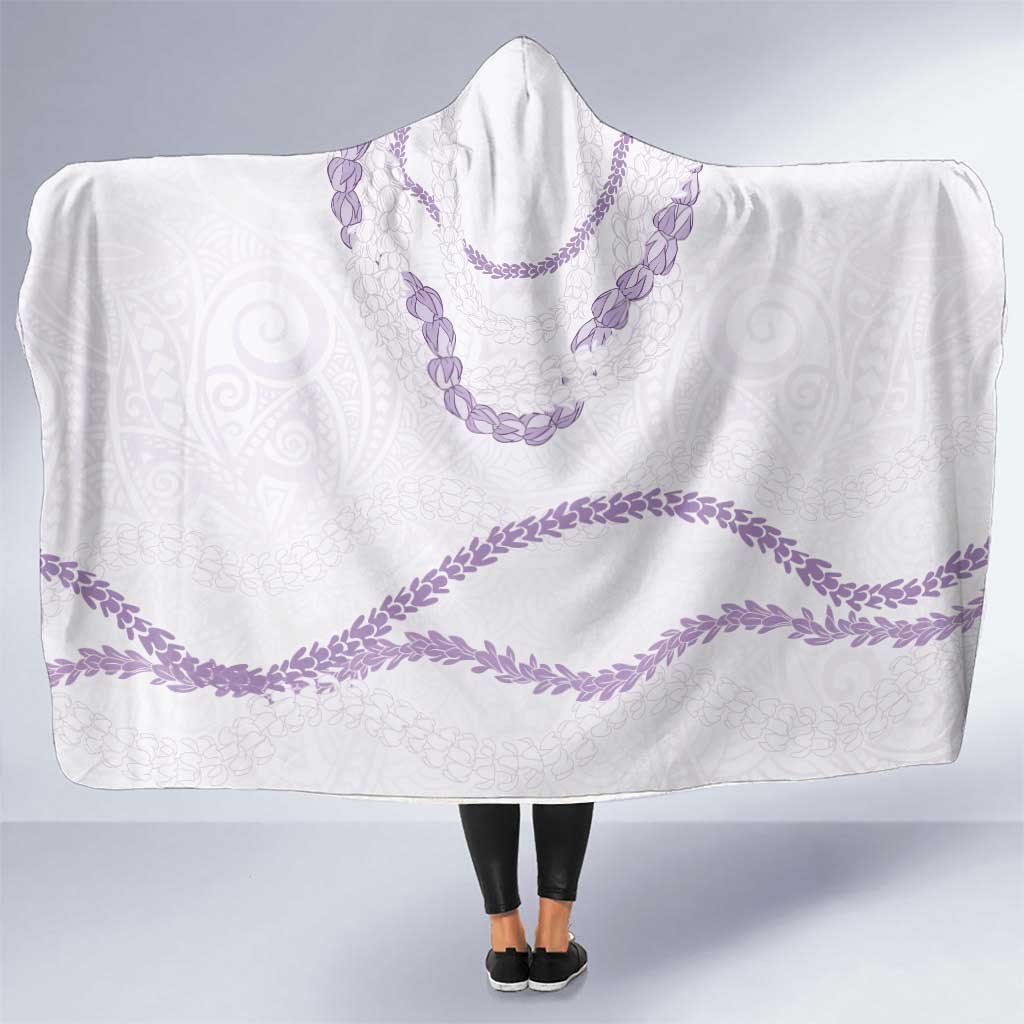 Aloha Lei Mikioi Hooded Blanket Purple Polynesian Tribal Tatau Pattern LT9 One Size Purple - Polynesian Pride
