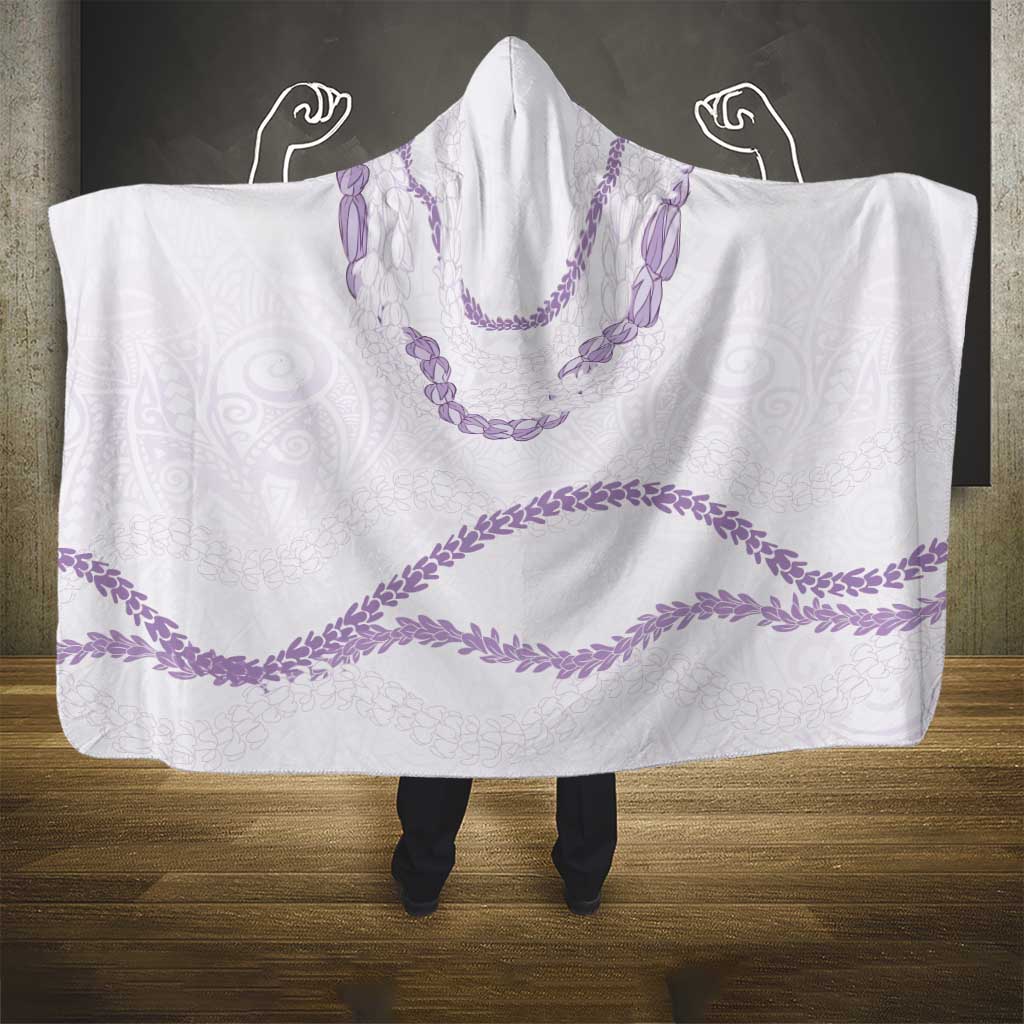 Aloha Lei Mikioi Hooded Blanket Purple Polynesian Tribal Tatau Pattern LT9 - Polynesian Pride