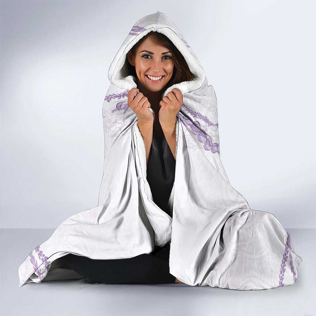 Aloha Lei Mikioi Hooded Blanket Purple Polynesian Tribal Tatau Pattern LT9 - Polynesian Pride