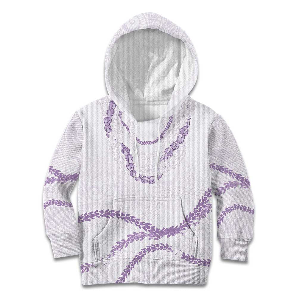 Aloha Lei Mikioi Kid Hoodie Purple Polynesian Tribal Tatau Pattern