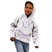 Aloha Lei Mikioi Kid Hoodie Purple Polynesian Tribal Tatau Pattern