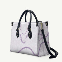 Aloha Lei Mikioi Leather Bag Purple Polynesian Tribal Tatau Pattern - Polynesian Pride