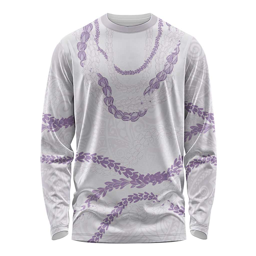 Aloha Lei Mikioi Long Sleeve Shirt Purple Polynesian Tribal Tatau Pattern LT9 Unisex Purple - Polynesian Pride