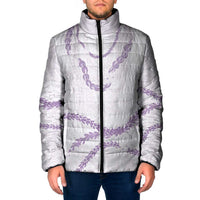 Aloha Lei Mikioi Padded Jacket Purple Polynesian Tribal Tatau Pattern LT9 Men Purple - Polynesian Pride