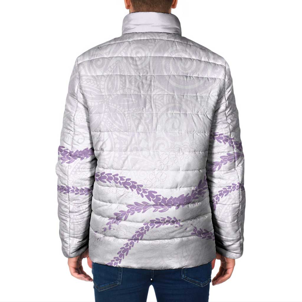 Aloha Lei Mikioi Padded Jacket Purple Polynesian Tribal Tatau Pattern LT9 - Polynesian Pride