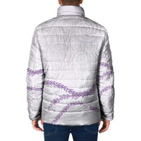 Aloha Lei Mikioi Padded Jacket Purple Polynesian Tribal Tatau Pattern LT9 - Polynesian Pride