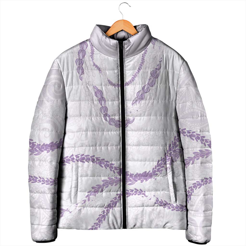 Aloha Lei Mikioi Padded Jacket Purple Polynesian Tribal Tatau Pattern LT9 - Polynesian Pride
