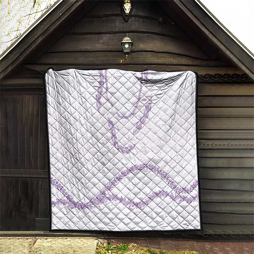 Aloha Lei Mikioi Quilt Purple Polynesian Tribal Tatau Pattern