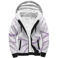 Aloha Lei Mikioi Sherpa Hoodie Purple Polynesian Tribal Tatau Pattern LT9 Unisex Purple - Polynesian Pride