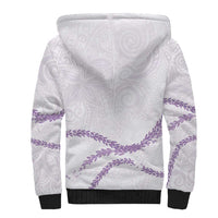 Aloha Lei Mikioi Sherpa Hoodie Purple Polynesian Tribal Tatau Pattern LT9 - Polynesian Pride