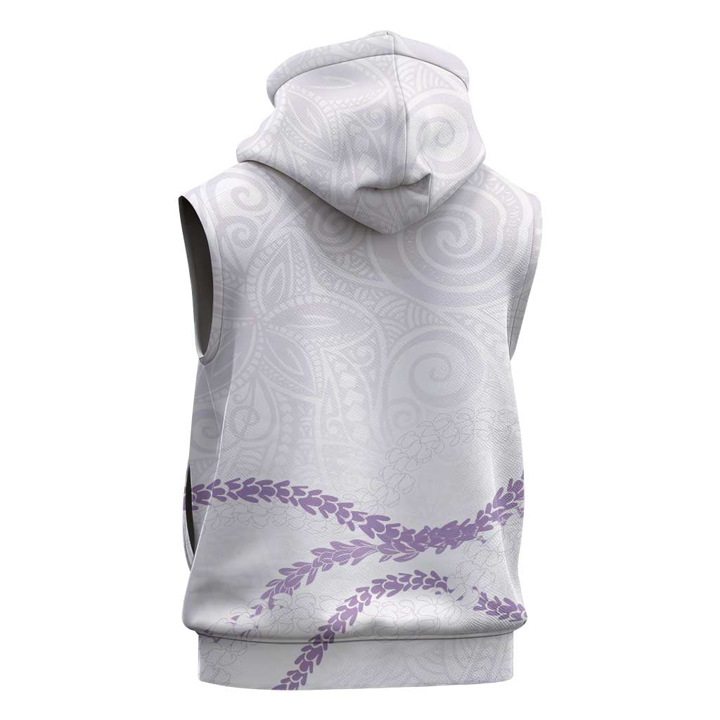 Aloha Lei Mikioi Sleeveless Hoodie Purple Polynesian Tribal Tatau Pattern LT9 - Polynesian Pride