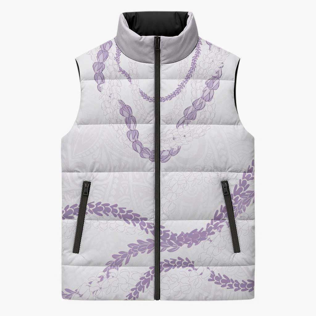 Aloha Lei Mikioi Sleeveless Puffer Jacket Purple Polynesian Tribal Tatau Pattern LT9 Unisex Purple - Polynesian Pride