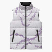 Aloha Lei Mikioi Sleeveless Puffer Jacket Purple Polynesian Tribal Tatau Pattern LT9 Unisex Purple - Polynesian Pride