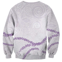 Aloha Lei Mikioi Sweatshirt Purple Polynesian Tribal Tatau Pattern LT9 - Polynesian Pride