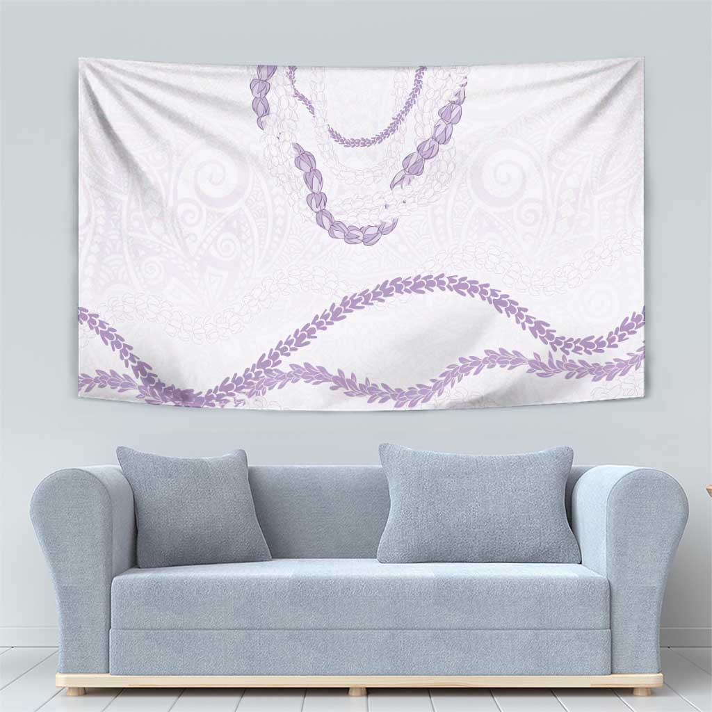 Aloha Lei Mikioi Tapestry Purple Polynesian Tribal Tatau Pattern