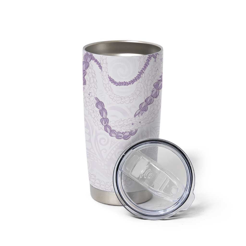 Aloha Lei Mikioi Tumbler Cup Purple Polynesian Tribal Tatau Pattern