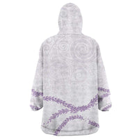 Aloha Lei Mikioi Wearable Blanket Hoodie Purple Polynesian Tribal Tatau Pattern LT9 - Polynesian Pride
