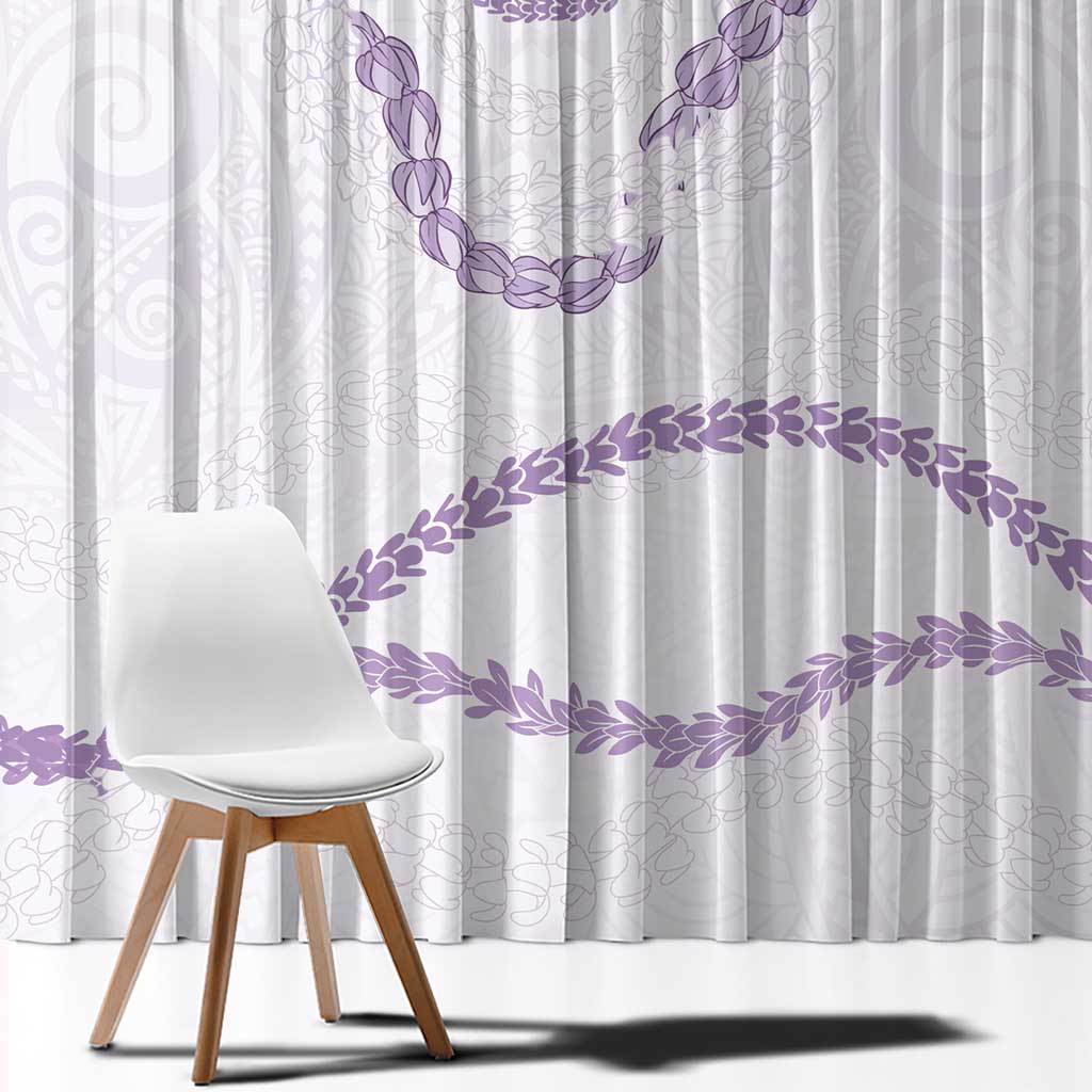 Aloha Lei Mikioi Window Curtain Purple Polynesian Tribal Tatau Pattern LT9 - Polynesian Pride