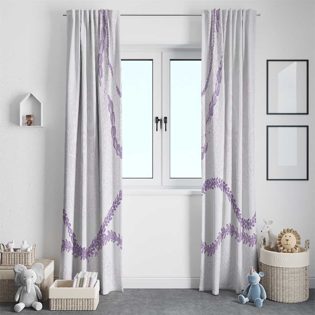 Aloha Lei Mikioi Window Curtain Purple Polynesian Tribal Tatau Pattern LT9 - Polynesian Pride