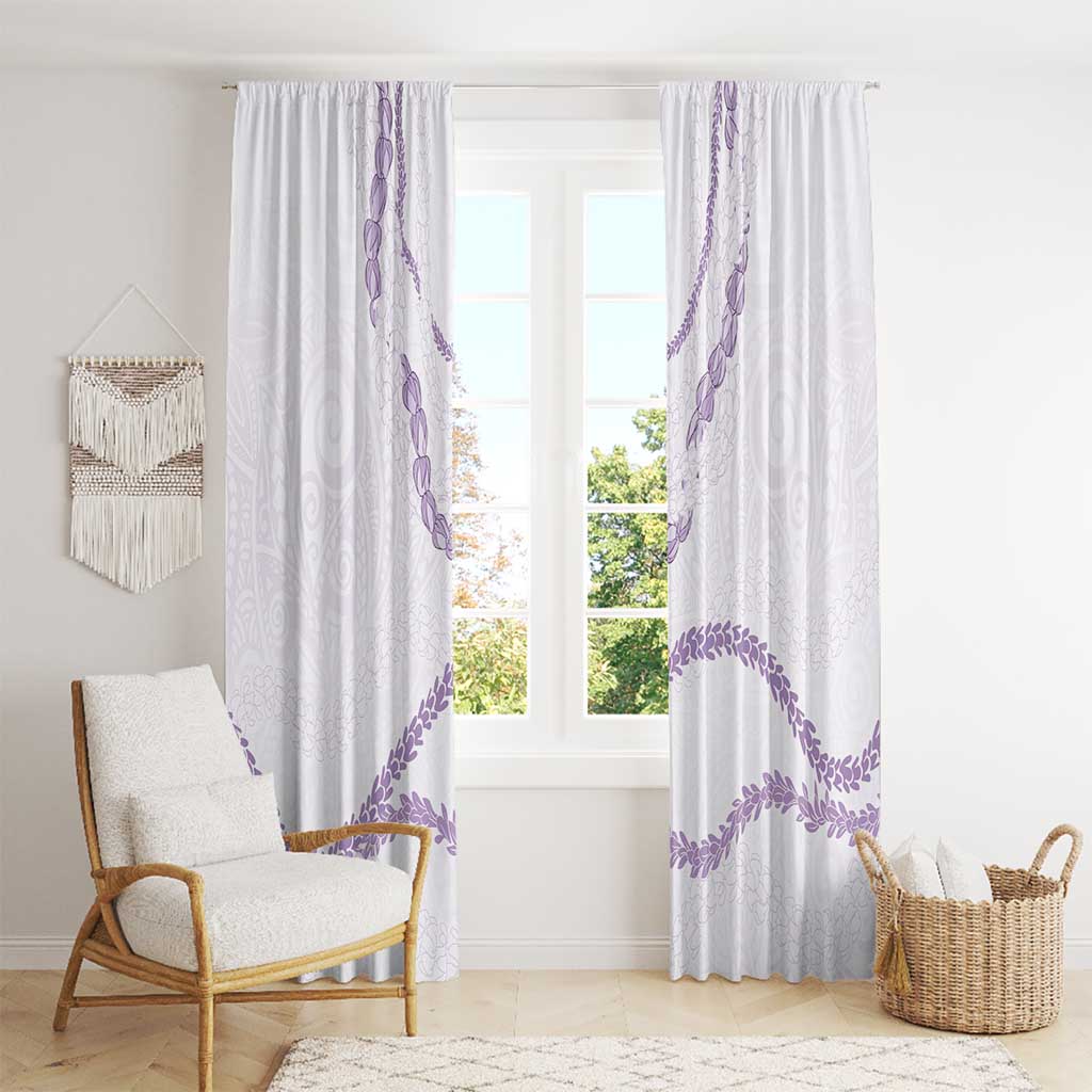 Aloha Lei Mikioi Window Curtain Purple Polynesian Tribal Tatau Pattern LT9 - Polynesian Pride