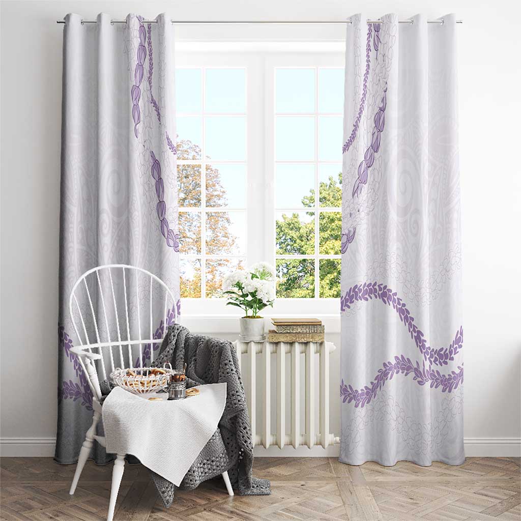 Aloha Lei Mikioi Window Curtain Purple Polynesian Tribal Tatau Pattern LT9 - Polynesian Pride