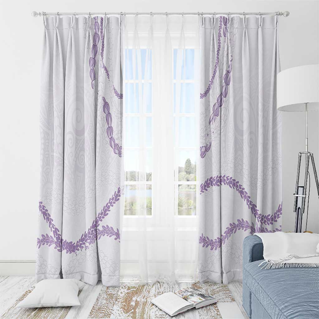 Aloha Lei Mikioi Window Curtain Purple Polynesian Tribal Tatau Pattern LT9 - Polynesian Pride