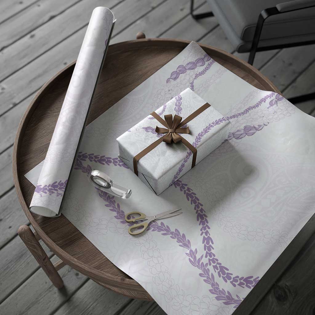 Aloha Lei Mikioi Wrapping Paper Purple Polynesian Tribal Tatau Pattern LT9 - Polynesian Pride