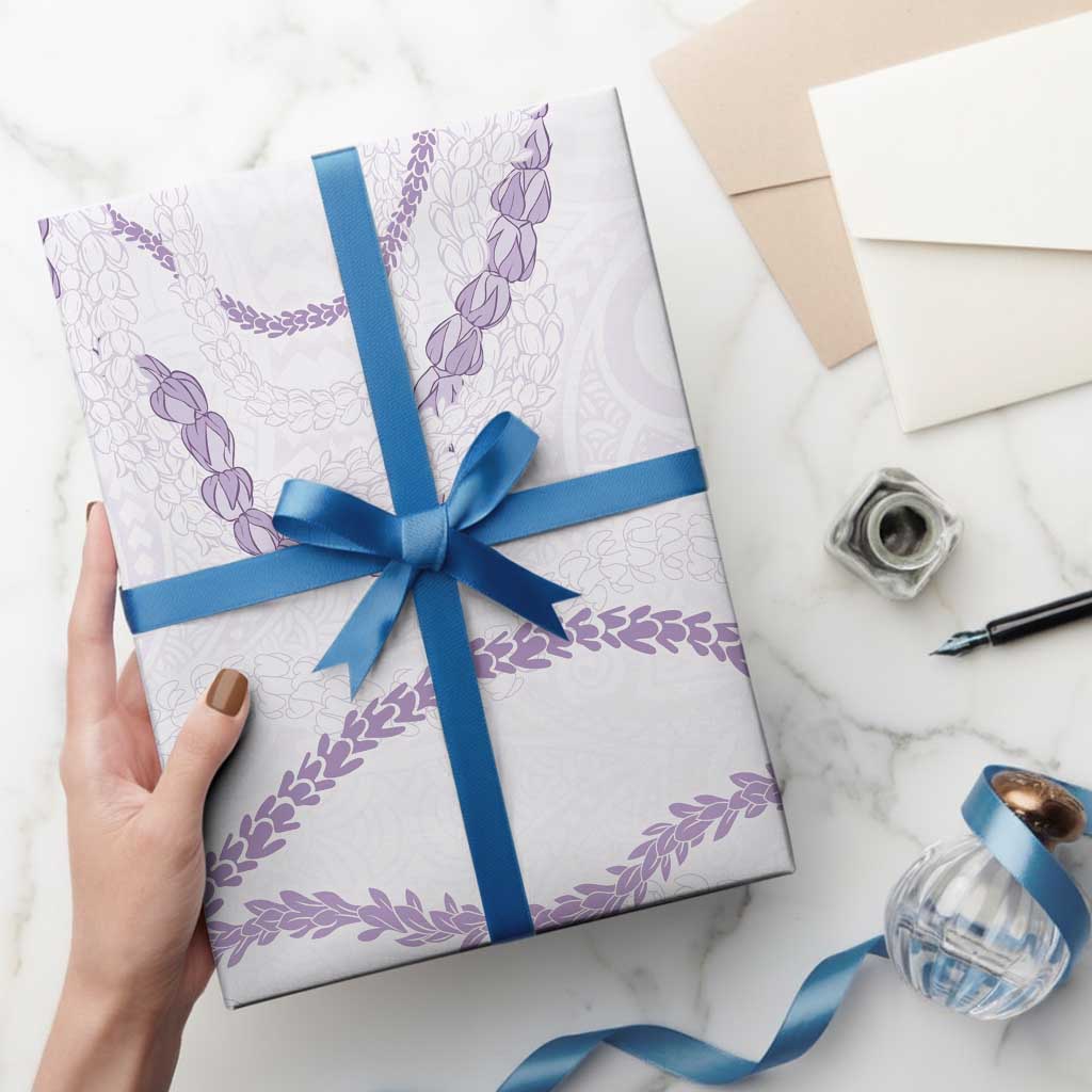 Aloha Lei Mikioi Wrapping Paper Purple Polynesian Tribal Tatau Pattern LT9 - Polynesian Pride