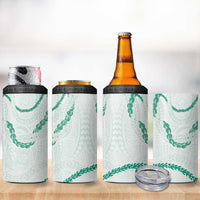 Aloha Lei Mikioi 4 in 1 Can Cooler Tumbler Sage Green Polynesian Tribal Tatau Pattern LT9 - Polynesian Pride